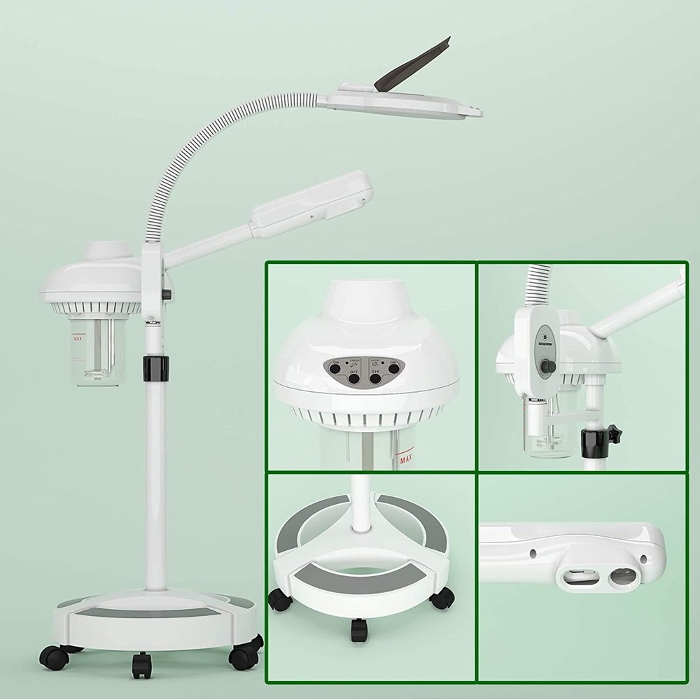 2 in 1 professional facial steamer with magnifying lamp
